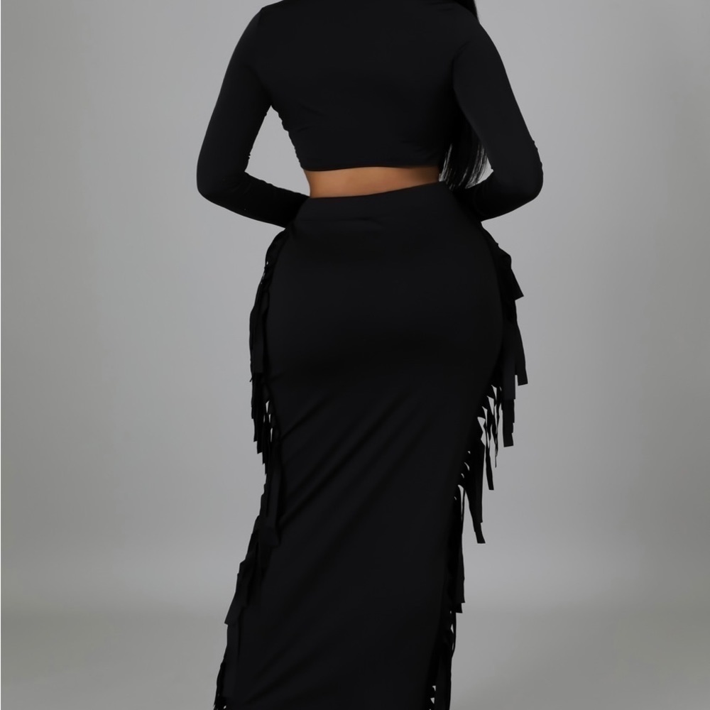 fringe Maxi Skirt - Picture 2 of 3